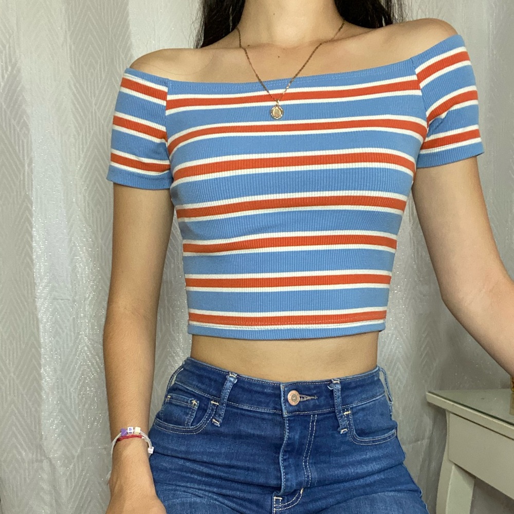 Off the shoulder crop top